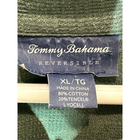 Tommy Bahama men’s reversible green/gray 1/4 zip sweatshirt size XL - Picture 3 of 10
